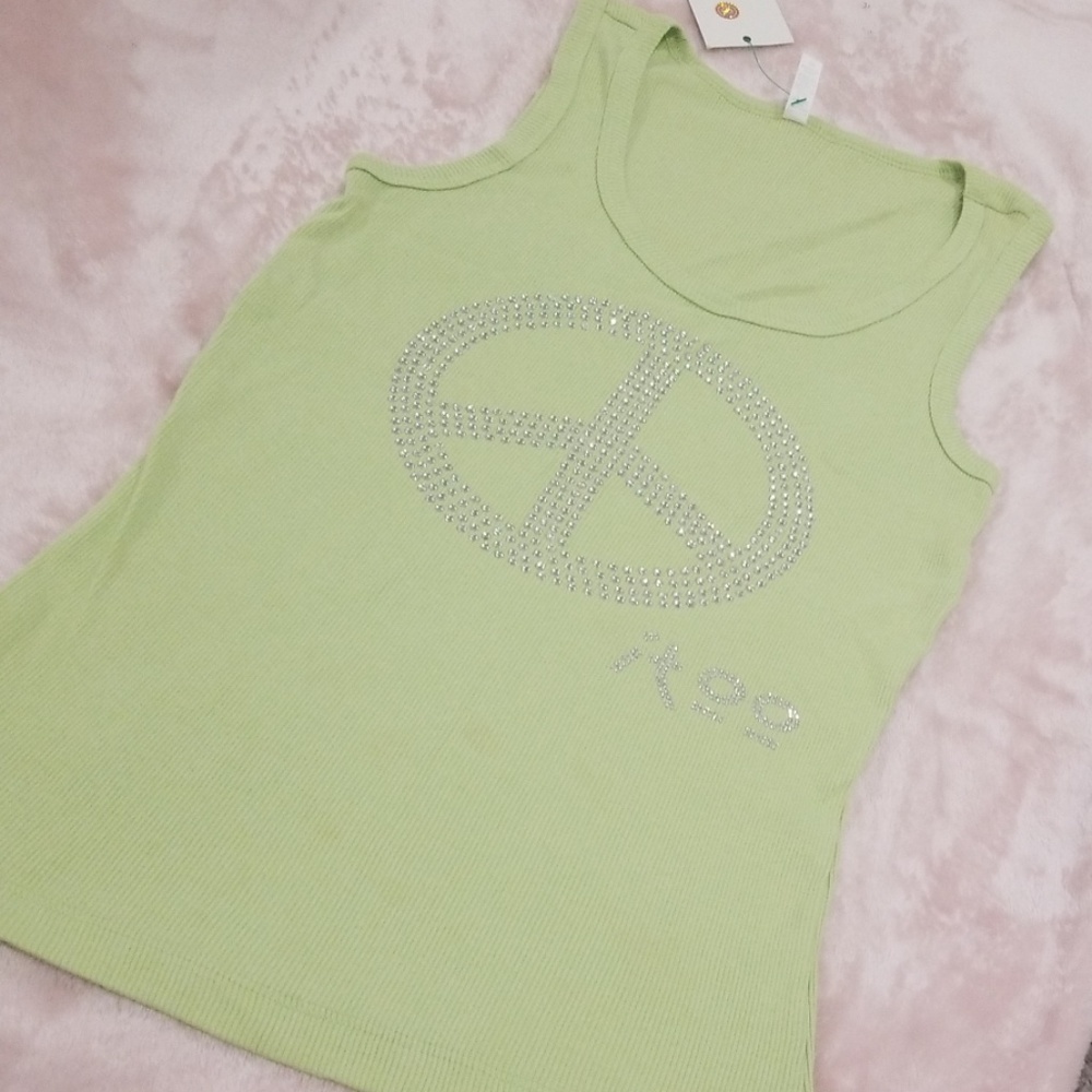 Green tank top